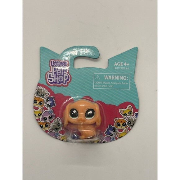 Hasbro Littlest Pet Shop Mini Scale Pet Dog Puppy Orange LPS - Picture 1 of 3